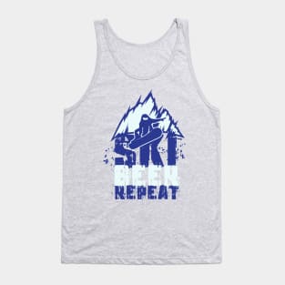 Ski Beer Repeat - Funny skiing gift Tank Top